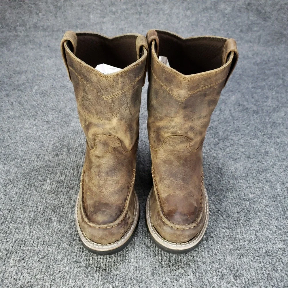 Smoky Mountain Boots Youth Big Kid Size 2R Brown Distressed Brown Leather‎ 3918C